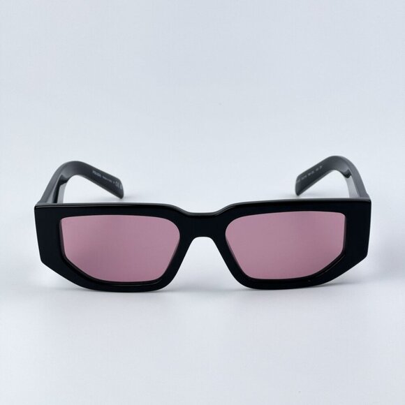Prada PR09ZS 16K30L BRAND NEW Sunglasses Black Pink Unisex Rectangle - Picture 3 of 9